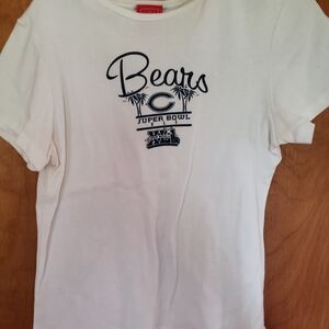 Ladies Chicago Bears Super Bowl Graphic Tee - White